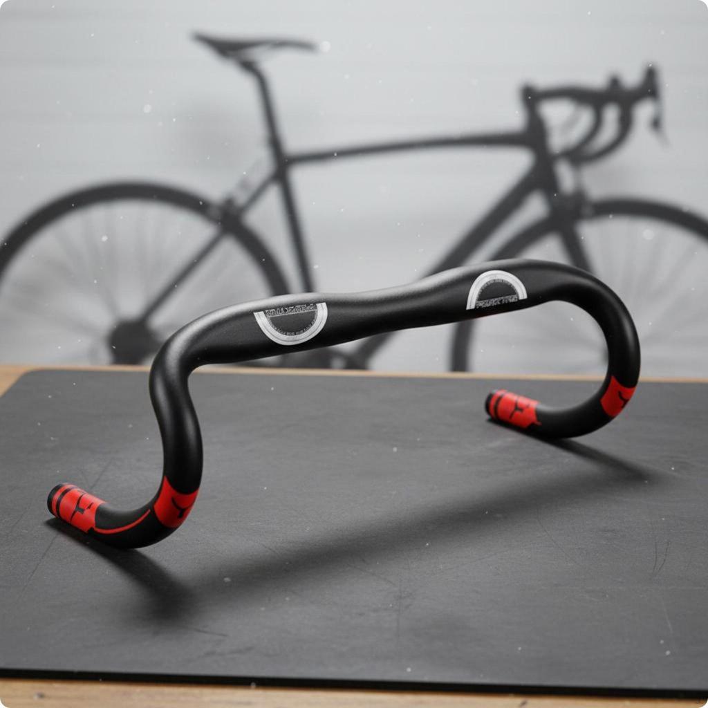 RacerHandlebar Bar Lightweight Aluminum Handlebar Ergonomic Grip 31.8mm Clamp for Racers,