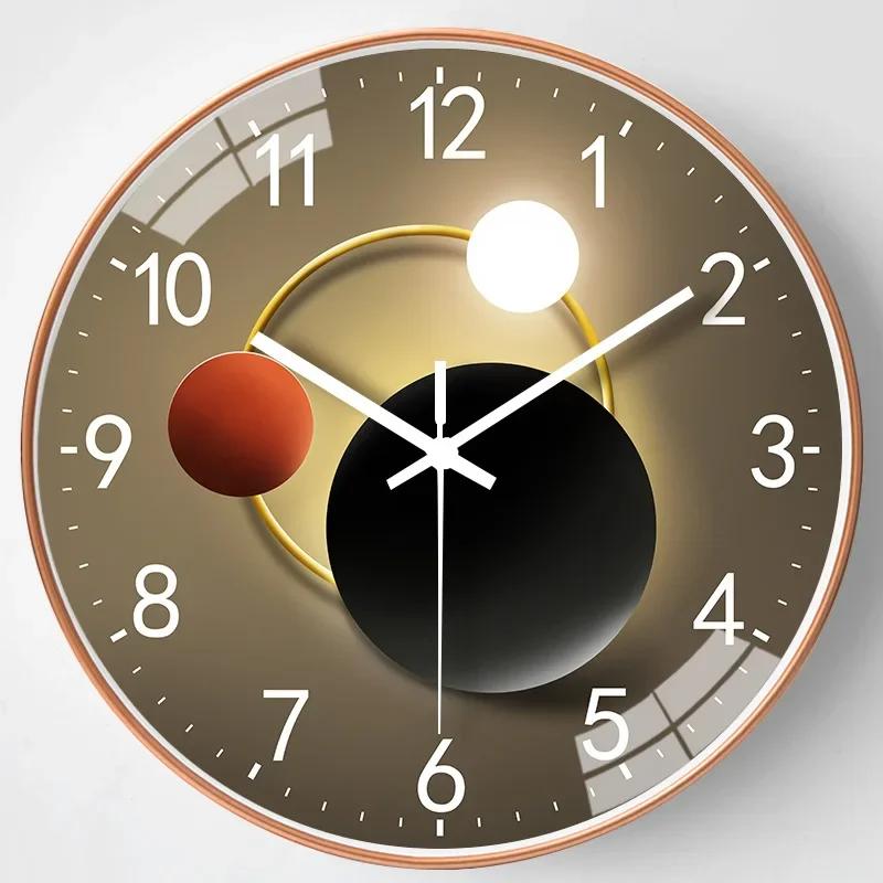8 Inch Wall Clock Large Vintage Round Decoration Home Bedroom Retro Time Kitchen Nordic Wall Clock Non-Ticking  Clock