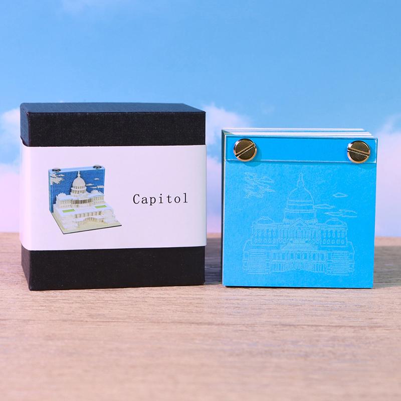 3D Paper Carving Art Craftwork Memo Pad Notepad Note Pad Desk Decoration Creative Diy Decorative Gift For Christmas Housewarming