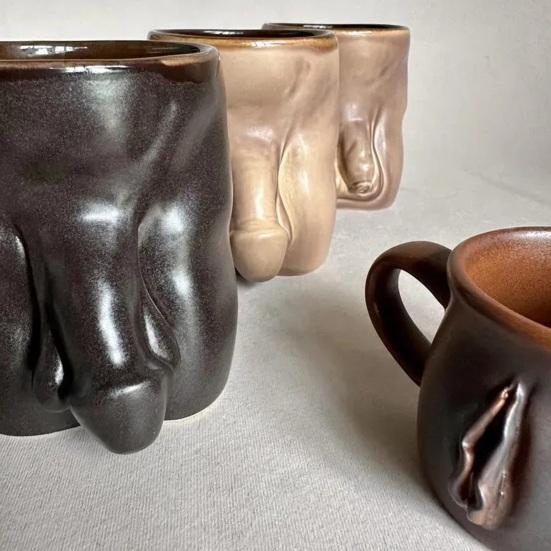 Unieke Koffiekop Grote Capaciteit Keramische Mok Handgemaakt Lekvrij Mok voor Warme Koude Dranken Humoristisch Cadeau voor Volwassenen Thuis Kantoor Gebruik