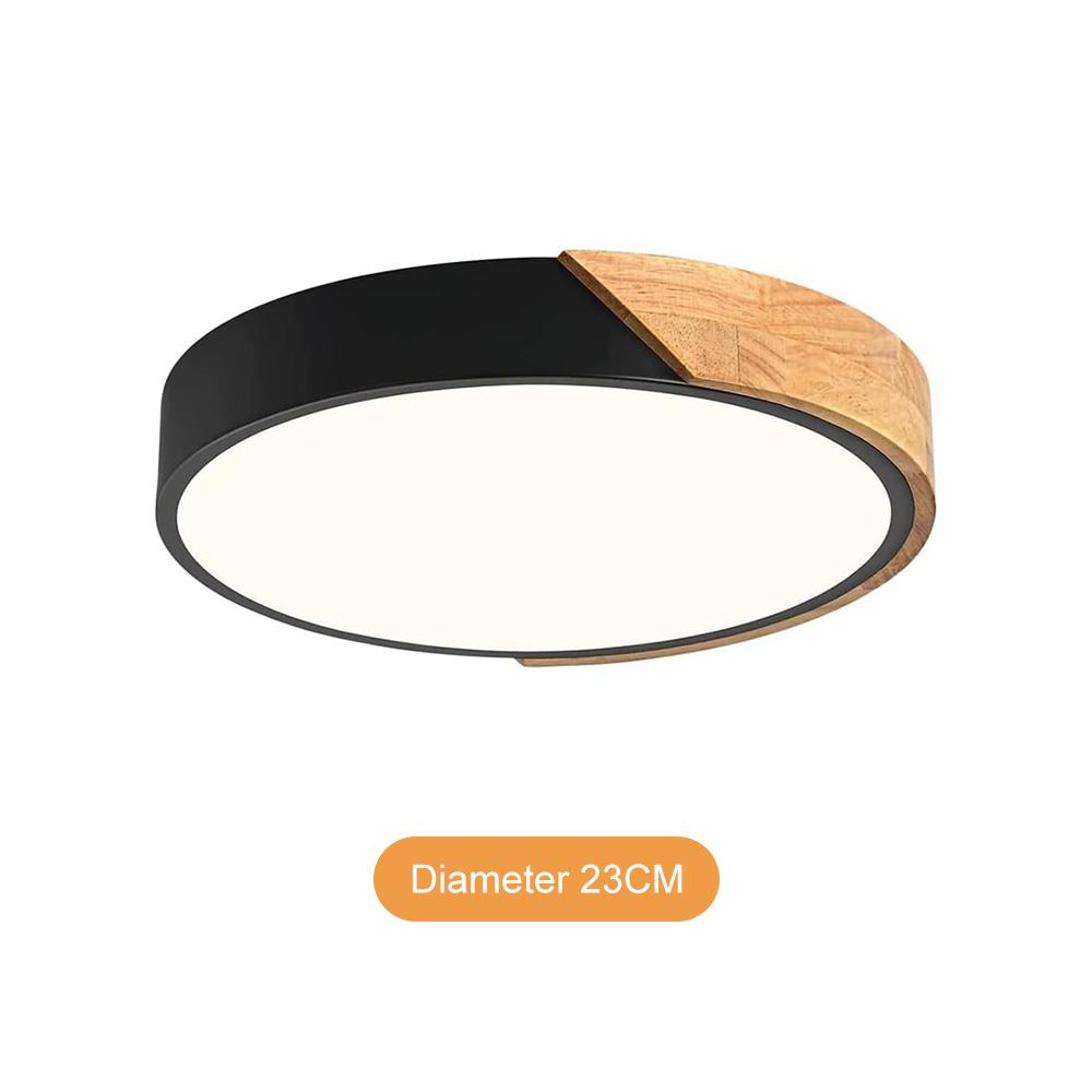 

Круглый светодиодный потолочный светильник белого света для домашнего освещения, деревянные потолочные светильники для гостиной, спальни, кухни, коридора, домашнего декора