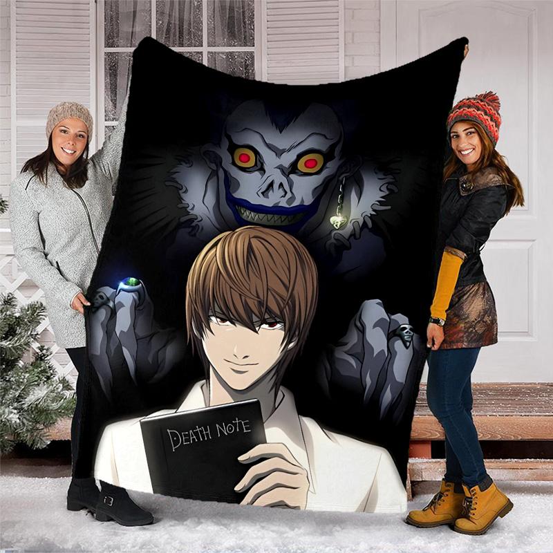 1pc D-Death Note1 Theme Blanket - Digital Print, Polyester, Cozy for All Seasons, Perfect for Outdoor, and Travel