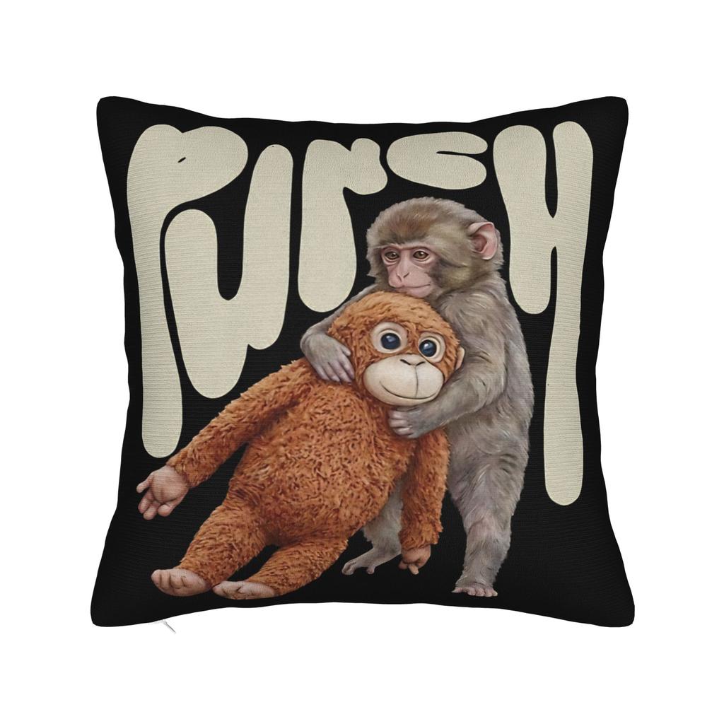 Punch Monkey Cute Pillowcase Printing Fabric Cushion Cover Decorative Throw Pillow Case Cover Home Square 45*45Cm