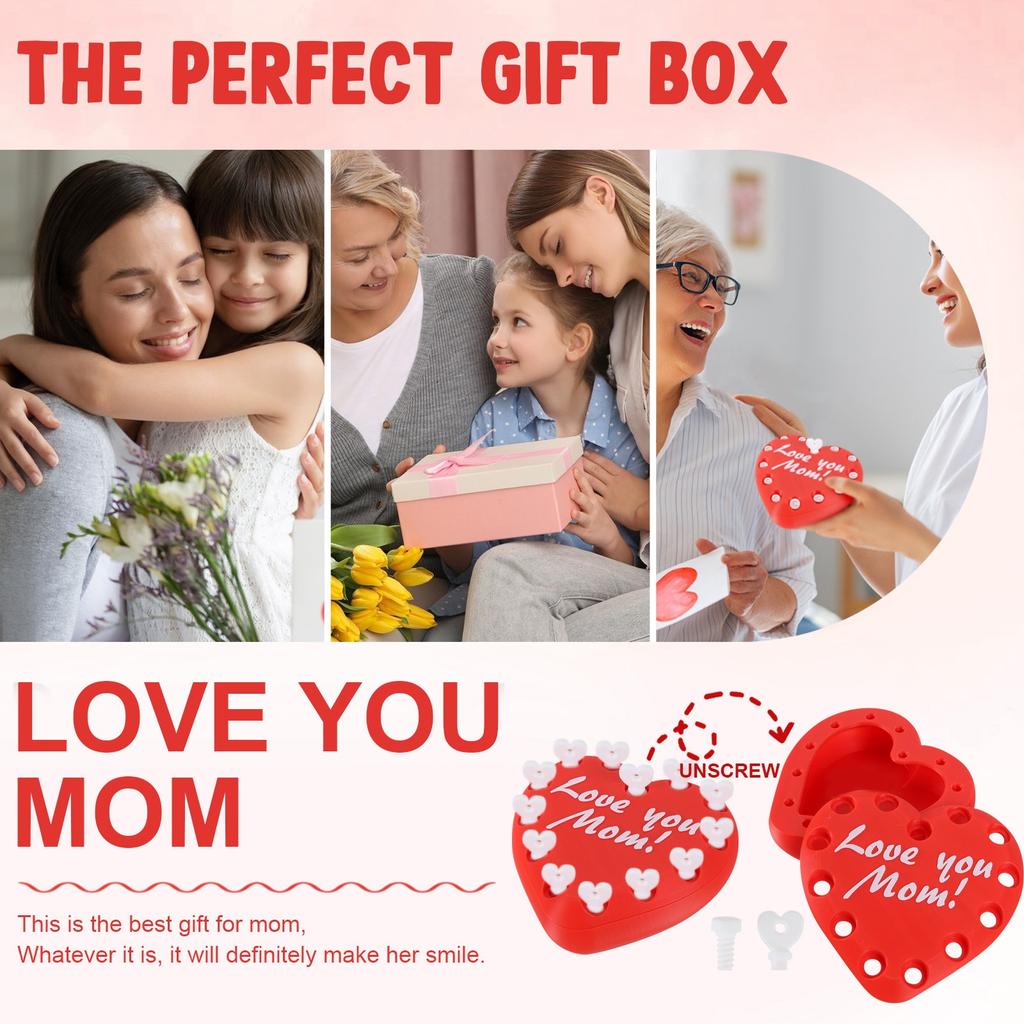 Mother's Day Annoying Gift Box With Screws, Large Gift Box, Prank Screw Box, 3D Printed Gift Box Cash Gift Bank Cash Gift Money Saving Puzzle Box