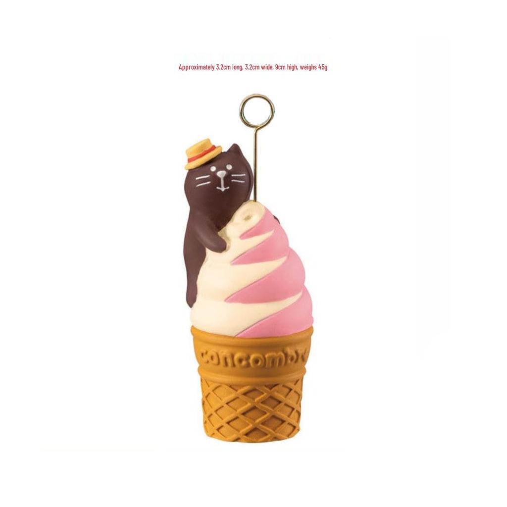 Creative Japanese Cat Ice Cream Resin Desk Ornament