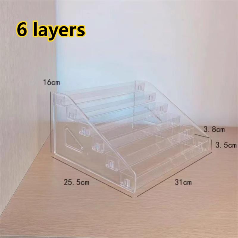 3-7 Layers Acrylic Display Stand Organizer Stepped Multilayer Acrylic Storage Rack Card Anime Badge CD Car Model Perfume Storage
