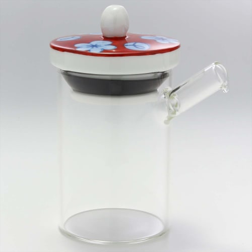 Hasami Ware Clear Pot and Soy Sauce Dispenser, Large, Owl Design, 405006C701