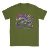 Mardi Gras Monster Truck Unisex T Shirts  Vintage Tees Short Sleeve Round Collar TShirts  Cotton Original Clothes