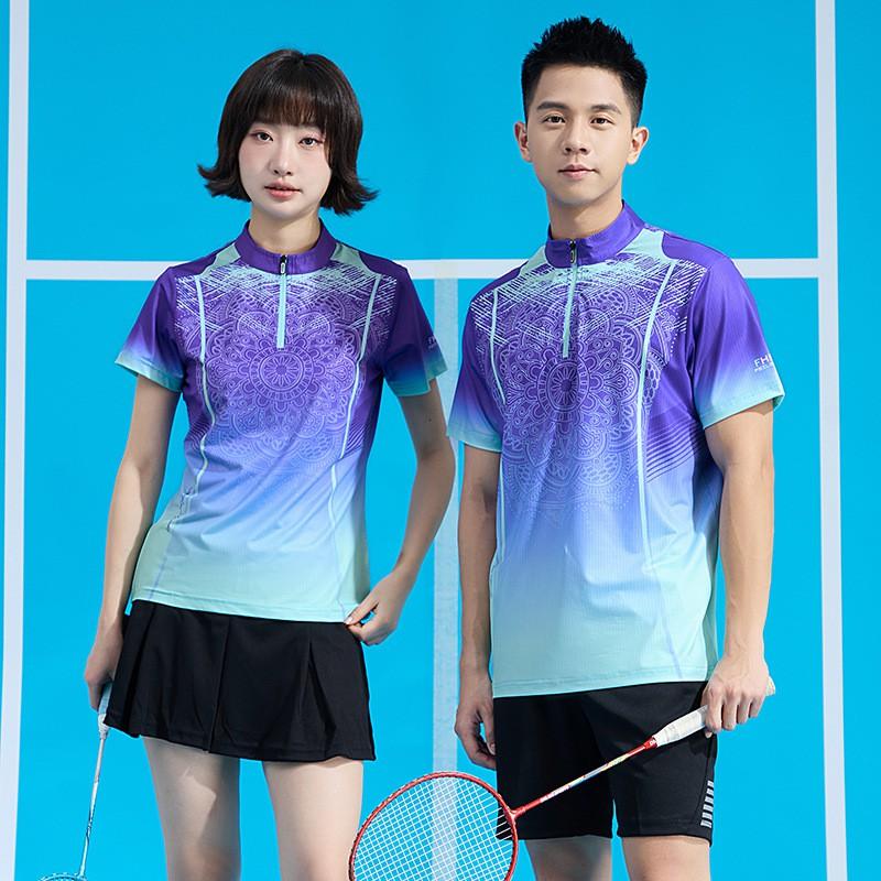 Men Women Badminton Set Quick Dry Breathable Sport Shirt Shorts Team Uniform Professional Competition Wear