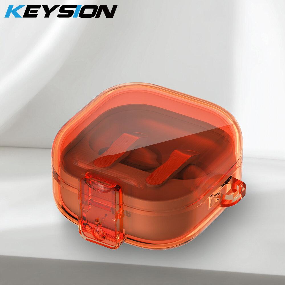 

KEYSION Hard PC HD Transparent Earphone Case for Samsung Buds4 Pro With Switch Shockproof Headphone Cover for Galaxy Buds 4 Pro for Galaxy Buds4 Pro червоний