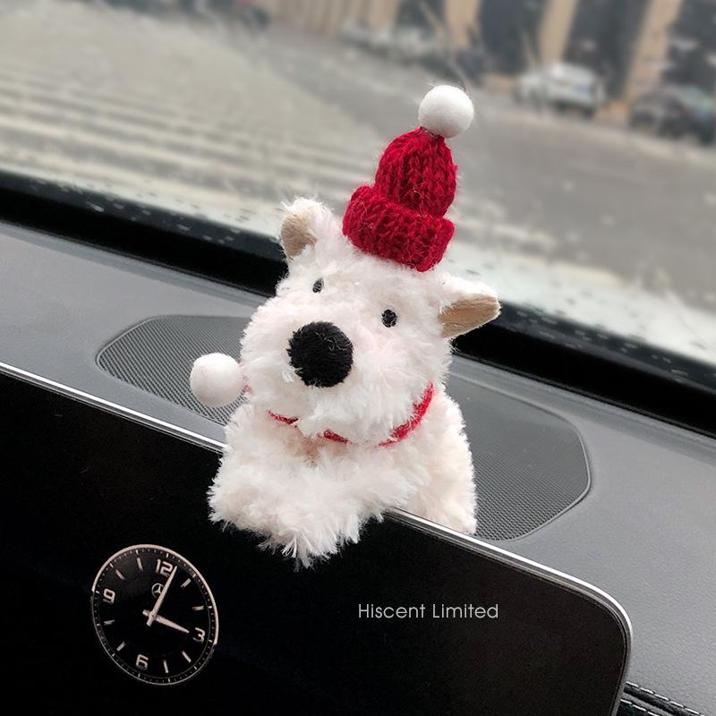 West Highland Puppy Car Ornament - Column Mount Central Screen Decoration