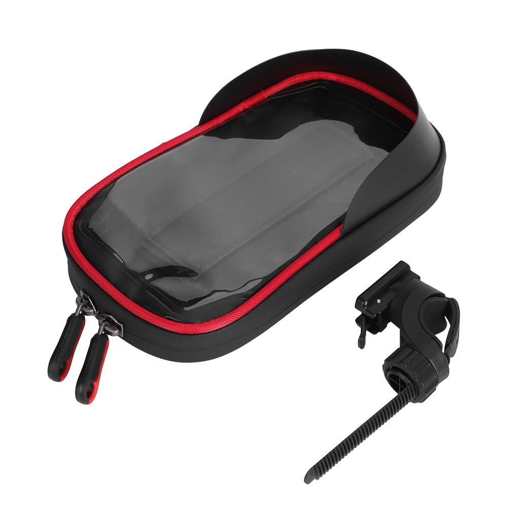 wheel up Bike Phone Bracket Waterproof Stand Bag Bicycle Front Packet Navigation Supportblack red