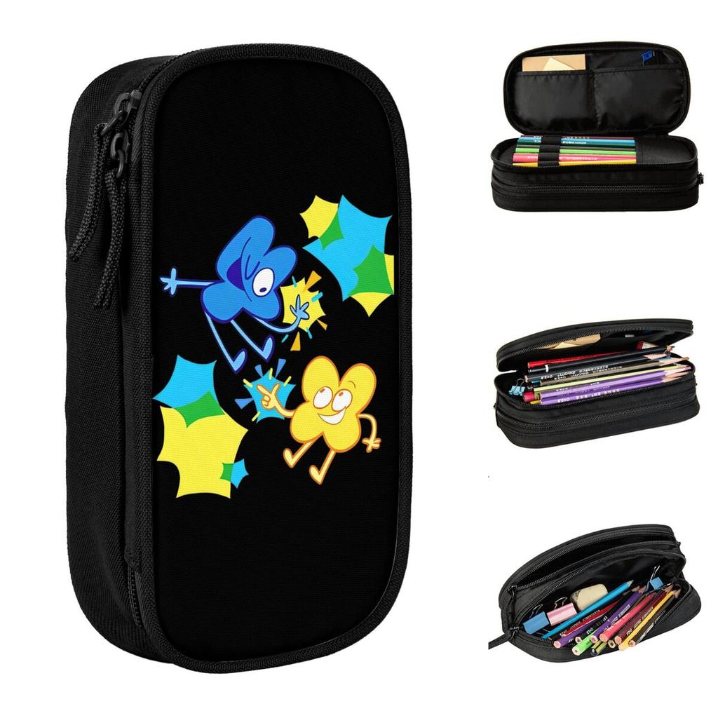 Creative BFDI Cartoon Pencil Case Battle for Dream Island Pencil Box Pen Box Kids Big Capacity Bag Students School Stationery