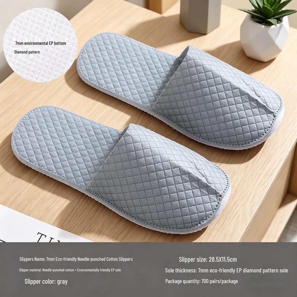 Star Hotel Disposable Non-Slip Slippers for Bed & Breakfast, Guest Room, Beauty Salon, Club House, and Home.