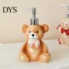Decorative Ceramic Bottle Christmas Soap Dispenser, Gingerbread Man House Bear Liquid Hand Dispenser Container, Refillable Shower Gel Lotion