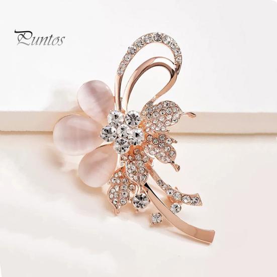 

Яркий внешний вид, брошь, булавка, изысканная, нежная, легкая, со стразами, в форме цветка, женская булавка, аксессуары для одежды