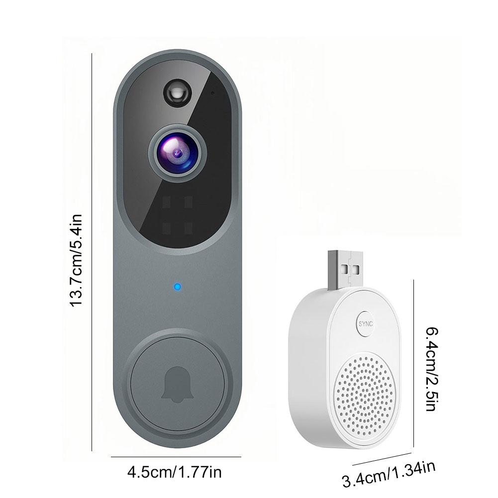 1080P Wireless Video Doorbell Camera WiFi Smart Door Bell Smart Home Security Motion Detection Night Vision Intercom Doorbell