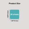 Fluorescent Color Adhesive PET Note Pad 20 Sheets/Pad Small Adhesive Notepads Memos Sheet For School Office Organization