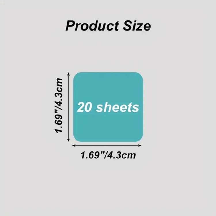 Fluorescent Color Adhesive PET Note Pad 20 Sheets/Pad Small Adhesive Notepads Memos Sheet For School Office Organization