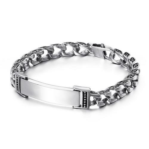 

Ретро ручные украшения, Модный доминирующий череп, крест, инкрустированный цирконом, титановая сталь, мужской браслет 22cm