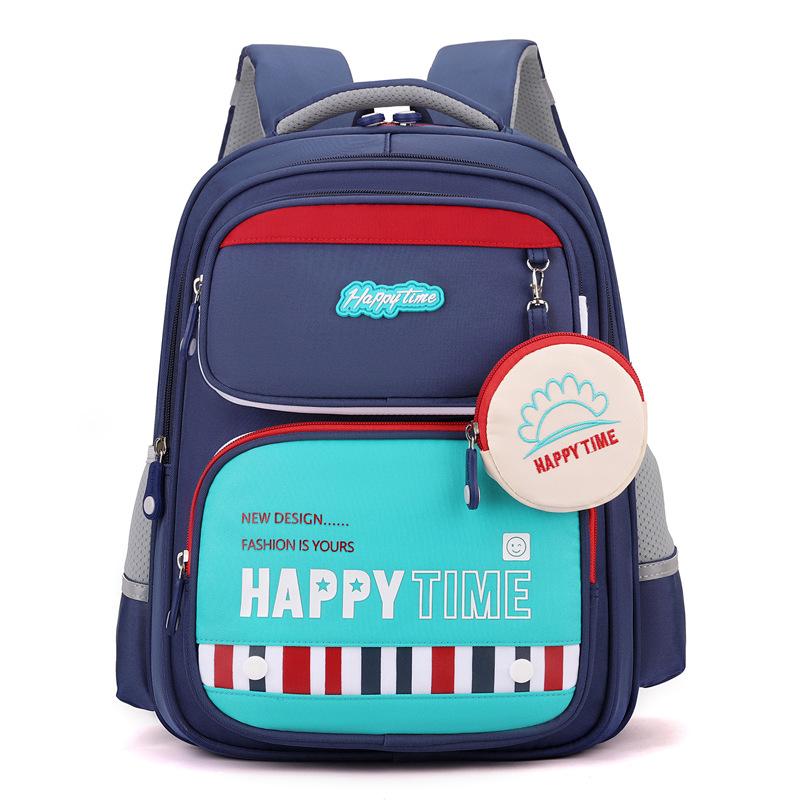 

School Bags2024 New Large Capacity Trend School Bag Cute Cartoon Backpack Boys and Girls Lightweight Burden Reduction Ridge Backpack небо синє кольору