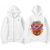 Anime Demon Slayer Zipper Hoodies Kimetsu No Yaiba Funny Boar Head Inosuke Zip Up Hooded Sweatshirts Long Sleeves Hoodies Mens Coats Jackets