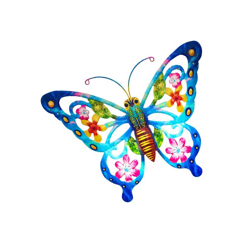 New Large Cutout Metal Butterfly Wall Art, Rust-Proof Outdoor Metal Sculpture For Garden Fence Patio Yard - Unique Gift