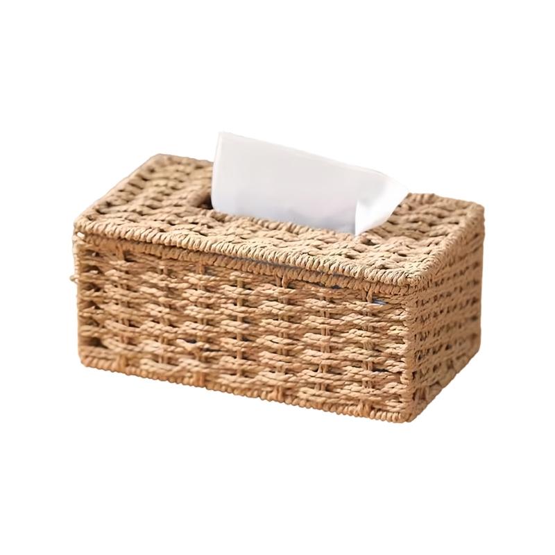 

Handwoven Paper Rope Tissue Holder Multifunctional Home Decoration Storage Basket for Napkins Kitchen Countertop верблюд