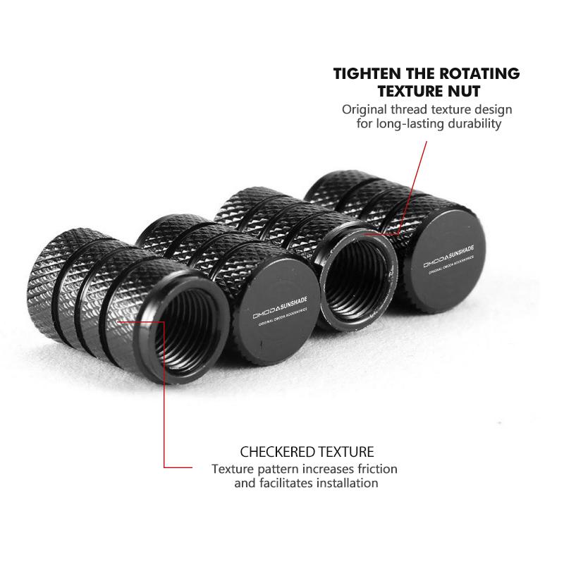 4Pcs Car Styling Tire Valve Cap Aluminum Alloy Valve Core Dustproof Valve Stems Cap For Chery Omoda 5 E5 9 C3 C5 C9 C3 EV PRO