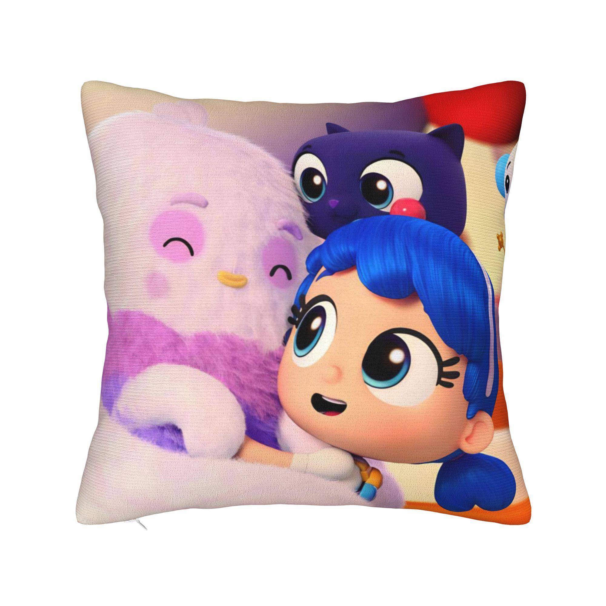 Echte Regenboog Koninkrijken Cartoon Kussensloop Polyester Kussenhoes Cadeau Kussensloophoes Huis Vierkant 45X45cm 50x50cm