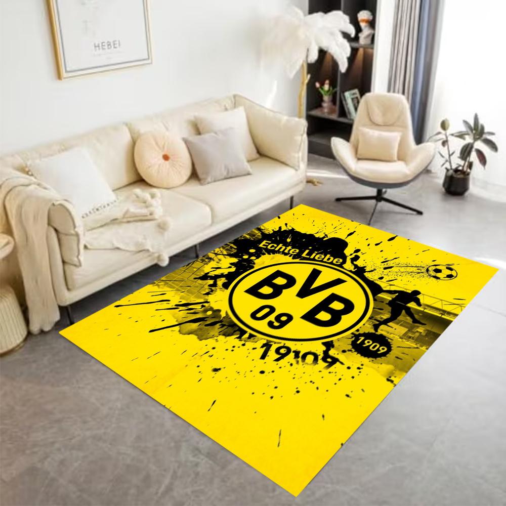 Bvb Borussia Dortmund Football Club Area Rug Design For Balcony Dining Room Playrooms Kitchen Antislip Carpet Decorate Offices