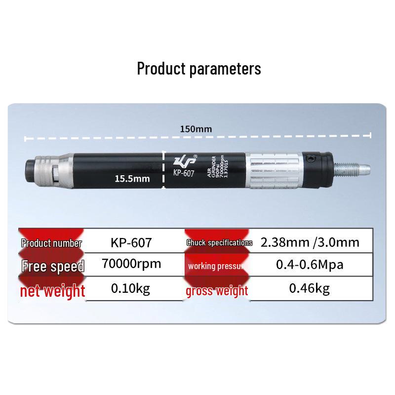 Gaobao Pneumatic Windmill Pen: Speed-Controlled Polishing and Engraving Grinder with 3mm Carving Tool