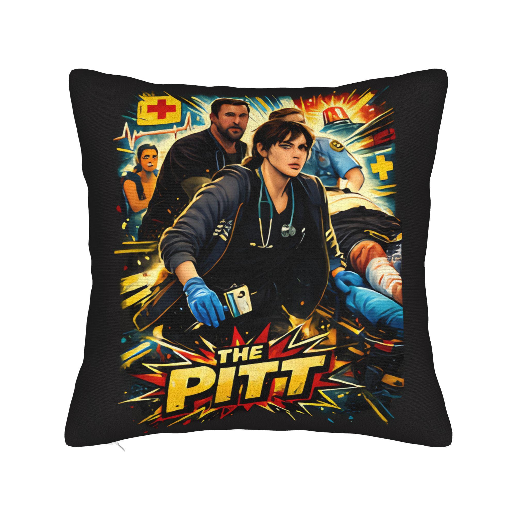 Pittsburgh Trauma Medical Center Pillow Case Comfy Pillow Cover For Office Car Home Decor Funny Cushion Cover Peach skin 18*18(CM)-1Pcs
