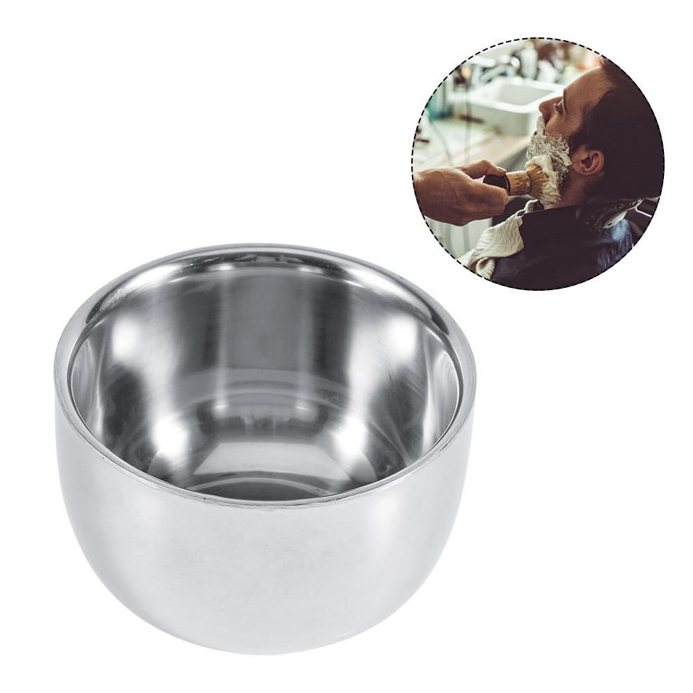Durable Men s Stainless Steel Hairdressing Shaving Cream Soap Mug Bowl Cup Tool