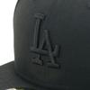 [New Era] Flat Visor Cap MLB Dodgers LA Black/black 7 3/8 5950 LOSDOD BLK 25J