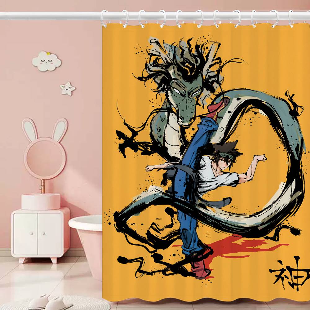 God Of H-high S-school Shower Curtain With Waterproof And Mold Resistant Shower Curtain Polyester Durable Bathroom Screen