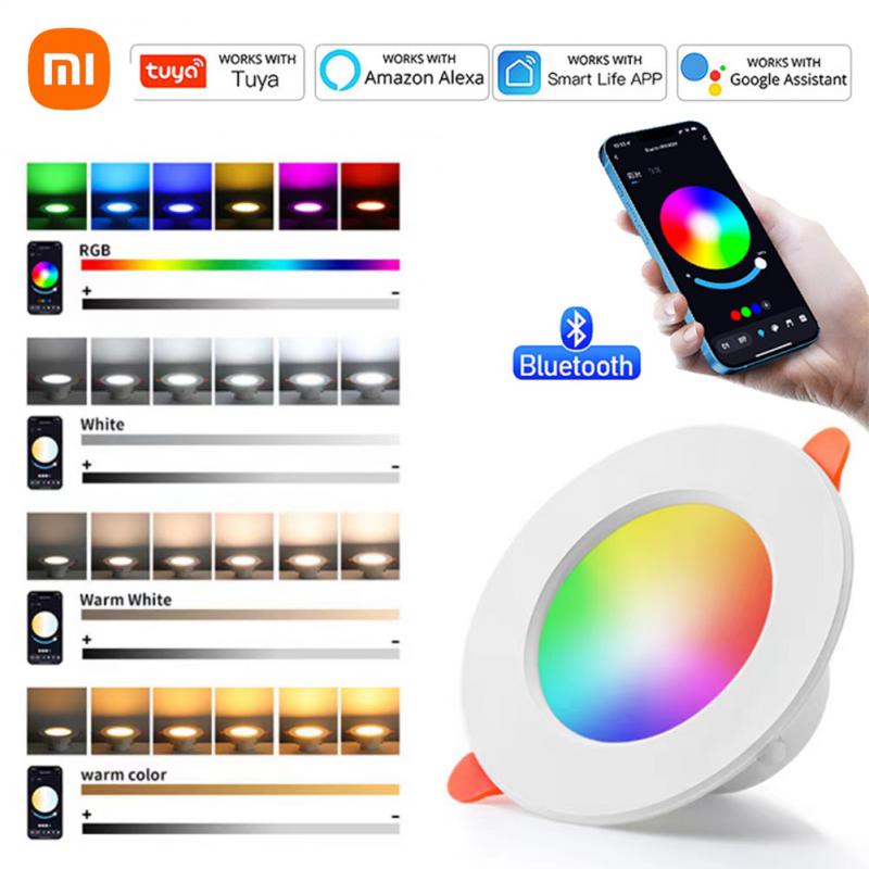 

Smart LED Downlight Bluetooth Tuya Smart Life Dimming Colorful Spot Lamp RGB Change Smart Home Downlight Alexa Google Home
