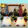 Adorable Christmas Decoration Plush Reindeer Antler Clover Lighted Doll For Holiday Cheer