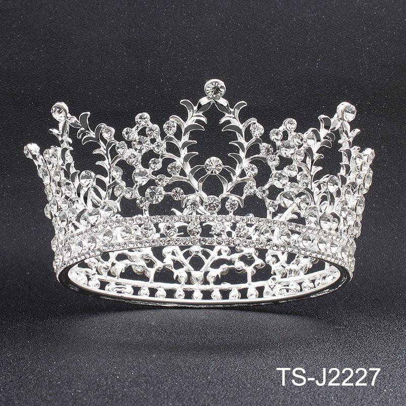 Halloween Party Fairytale Kingdom Happy Wedding Retro Color Crystal Rhinestone Tiaras Coronas Bride Wedding Crown for Bride
