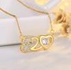 Elegant Colorfast 18K Rose Gold Necklace with Swan & Four-Leaf Clover Charm
