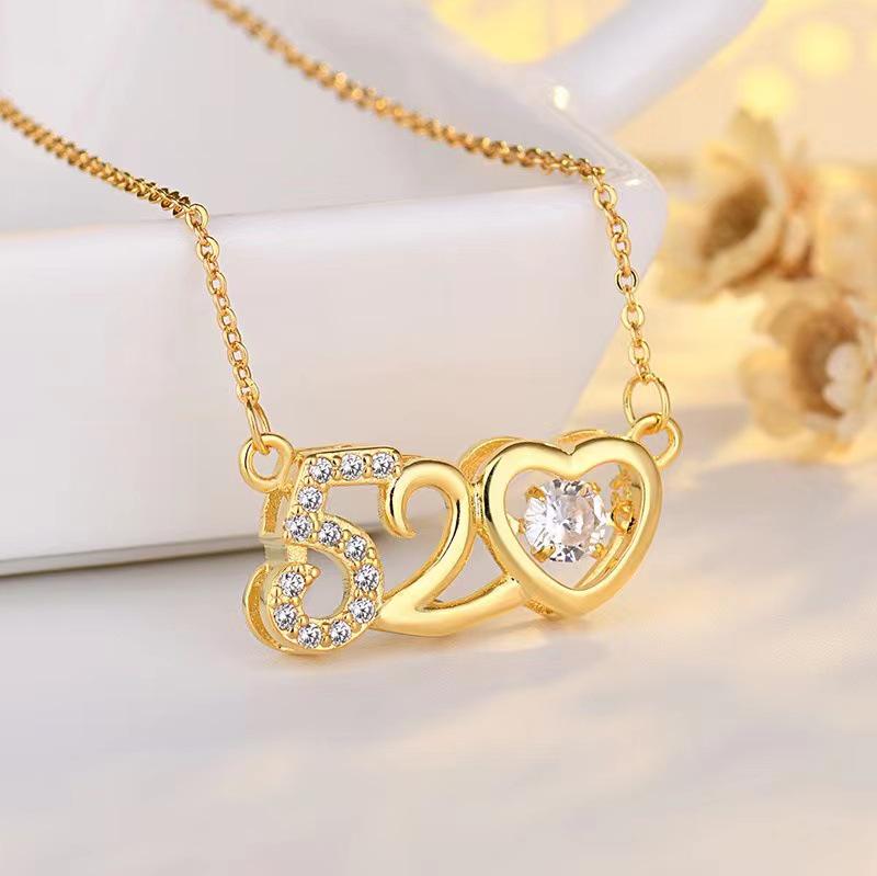 Elegant Colorfast 18K Rose Gold Necklace with Swan & Four-Leaf Clover Charm