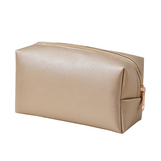 Portable Cosmetic Bag Stylish Zippered Makeup Pouch Travel Toiletry Organizer for Women Lipstick Makeup Brushes