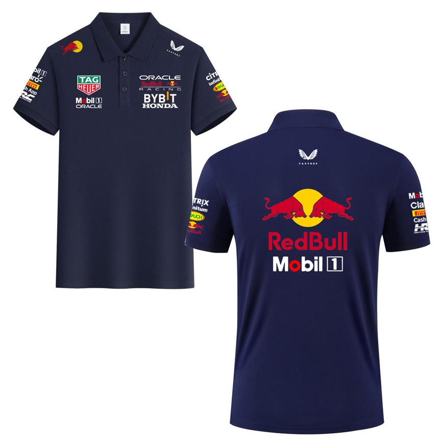 Red Bull Racing Team Verstappen Kleding F1 Formule Race Kleding 2026 Zomer Heren Katoenen Poloshirt 2XL marineblauwe kleur