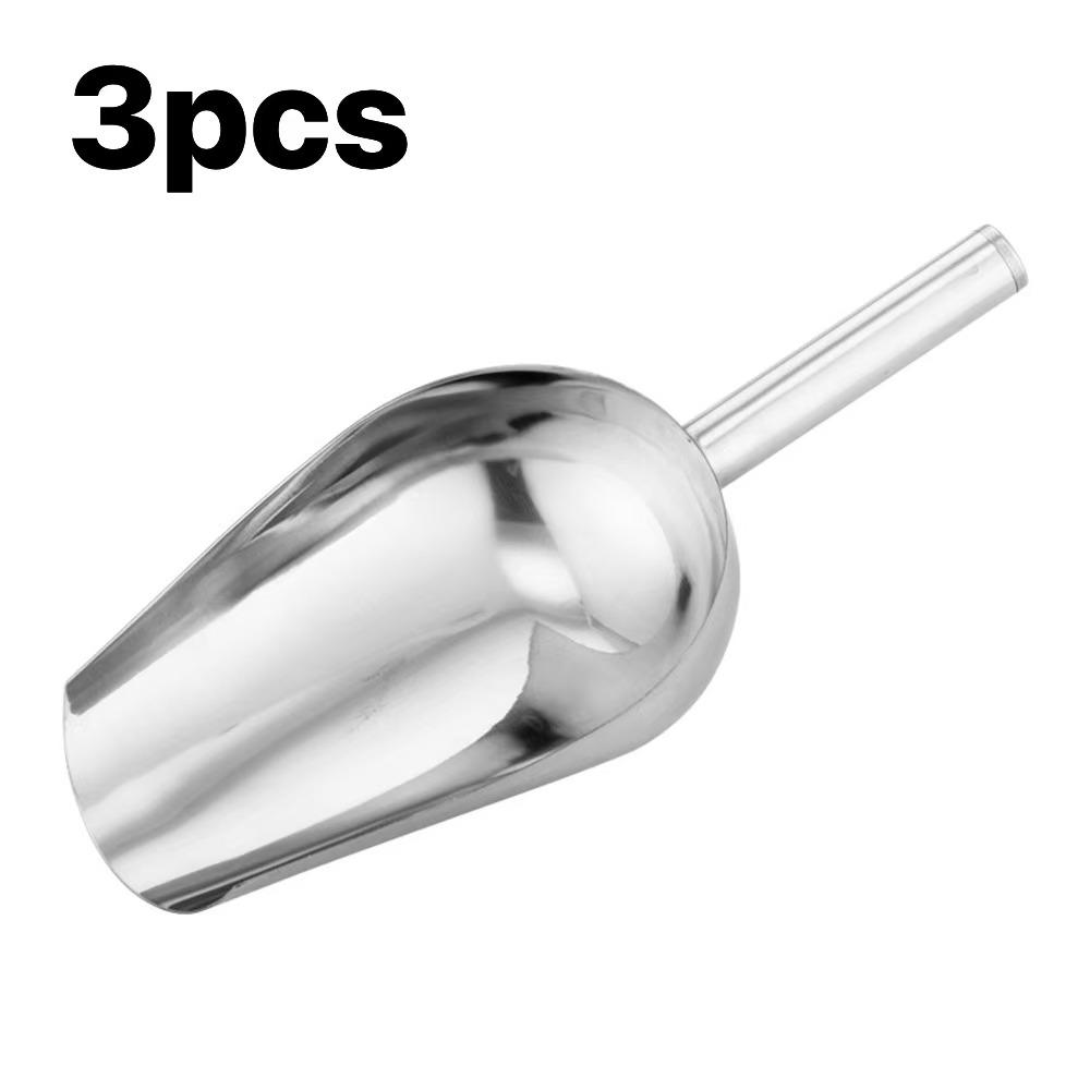 Multi functional metal ice spoon - ice bucket stainless steel small ice spoon - kitchen small tool biscuit flour pet dog food sp
