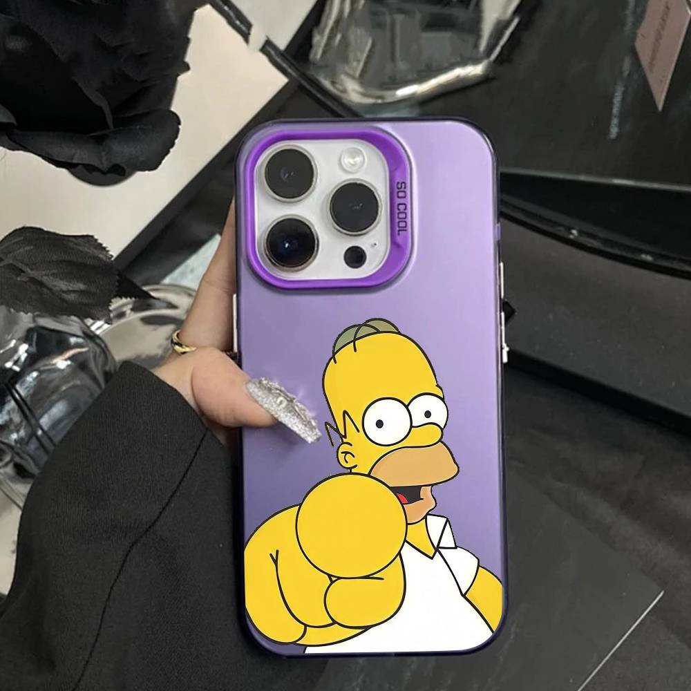 Anime T-The S-Simpsons-s Phone Case For IPhone 16 17 15 14 12 13 Pro Max white Color Shockproof Cover