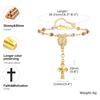Vnox Catholic Cross Rosary Bracelets For Women,virgin Mary Charm Finger Baptism Rosaries Bracelet For Baptism Favors Christening