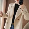 Petite Short Wool Coat for Middle-Aged Women - New Chinese Style, Loose Fit