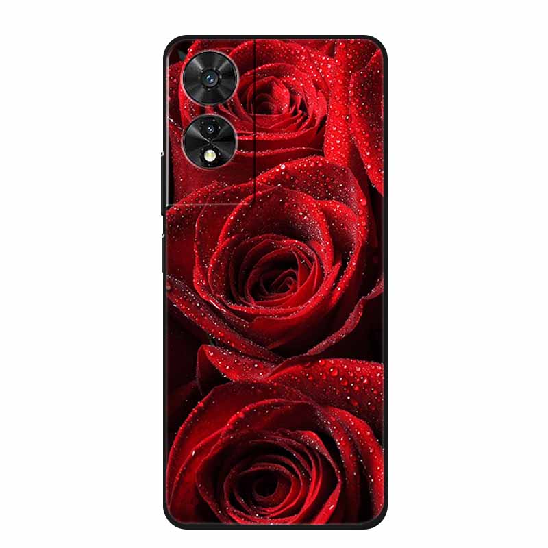 For TCL 505 Case Cartoon Pattern Black Silicone Luxury Phone Cases for TCL 505 Shockproof Soft Covers for TCL 505 TPU Funda Capa