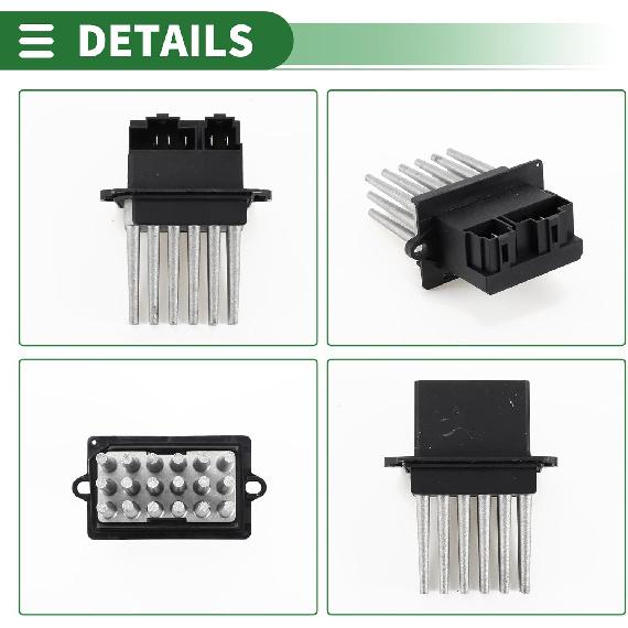 Motoforti HVAC Blower Motor Resistor Heater Blower Resistor for Dodge Durango 2007-2009 Metal ABS No.05061587AA Silver Tone