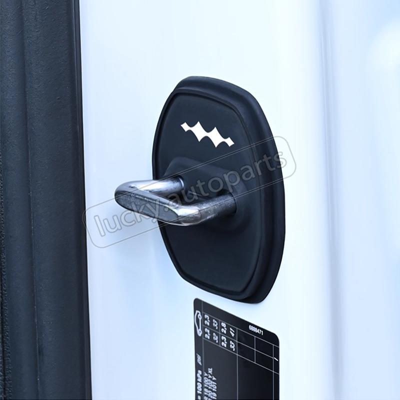 For Equation Leopard 5 Leopard 8 2024 2025 Special Car Door Lock Cover Buckle Silicone Shock Absorption Cushion Door Protection